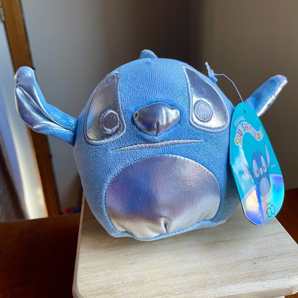 NWT 5” Disney 100 Stitch Metallic Squishmallow Plush
